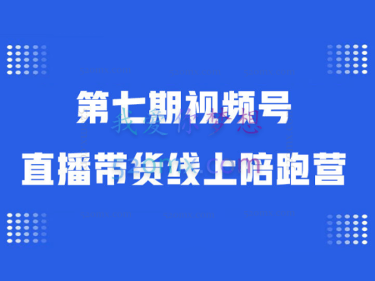 盗坤:第七期视频号直播带货线上陪跑营