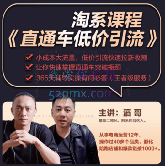 电商掌柜杨茂隆:直通车低价引流课程