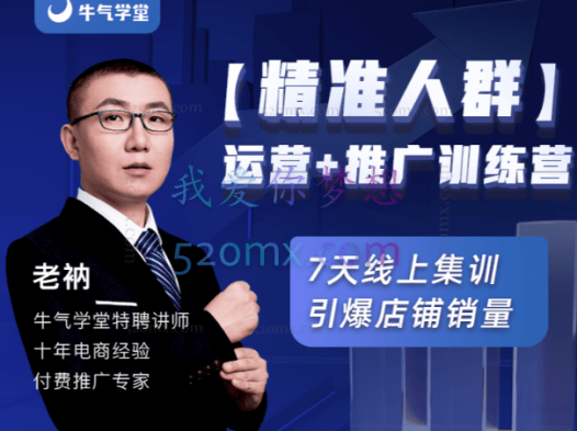 牛气学堂【精准人群】运营+推广训练营