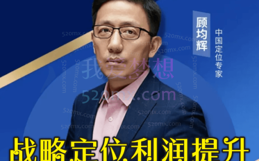 顾均辉：战略定位利润提升