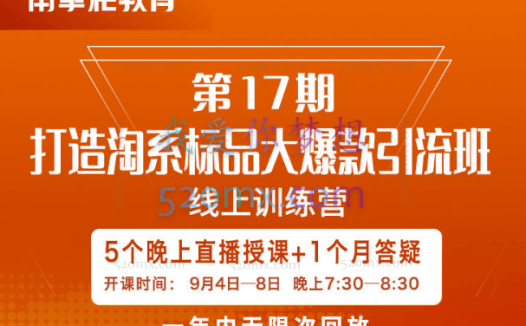 南掌柜:打造淘系标品淘系大爆款第17期