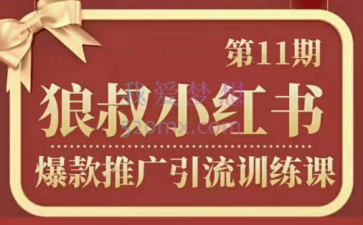 狼叔：小红书爆款引流第11期，价值1280元