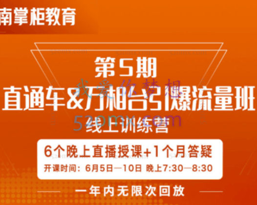 南掌柜王凯第5期 直通车&万相台引爆流量班