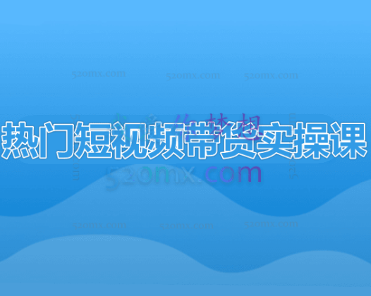 陈雨萌：热门短视频带货实操课