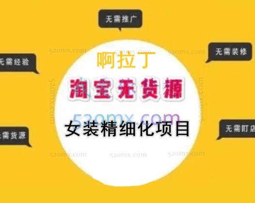 啊拉丁·淘宝女装无货源精细化项目