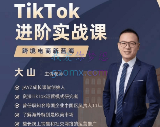 乐贸咨询:大山Tiktok进阶实战课