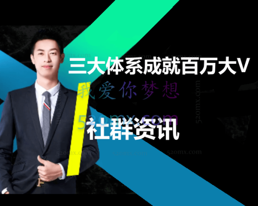 《三大体系成就百万大V》-社群资讯