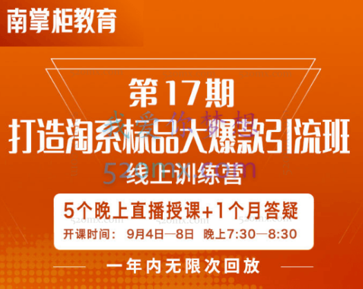 南掌柜：打造淘系标品淘系大爆款第17期