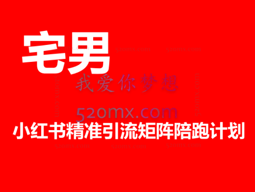 宅男：小红书精准引流矩阵陪跑计划