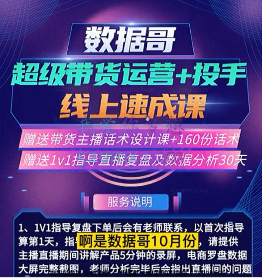 数据哥:超级带货运营+投手线上速成课(35节完整版)