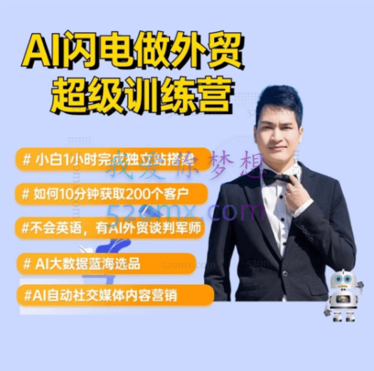 2025大卫AI闪电做外贸实战课-外贸建站-开发客户-内容营销-从0到3做外贸实战课6-27期