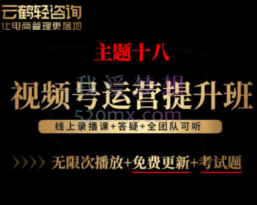 云鹤:主题视频号运营提升班