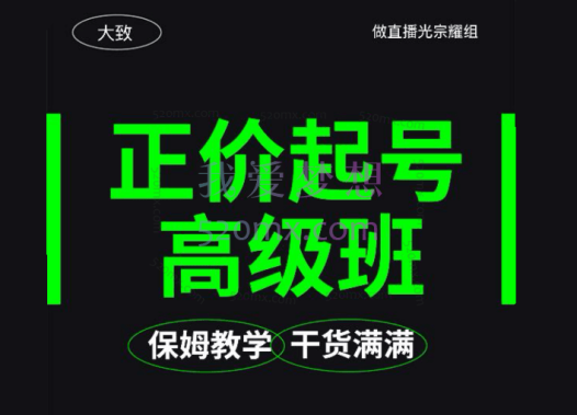 大致-保姆级正价起号详细教程