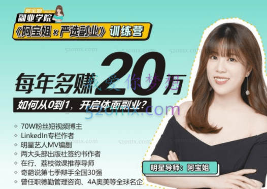 副业学院《阿宝姐×严选副业》训练营12期【Plus版】