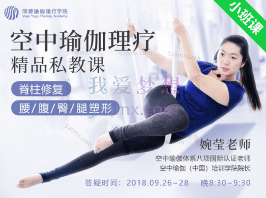 婉莹空中瑜伽理疗精品私教课+笔记