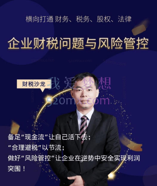 王葆青:企业财税筹划与风险管控,横向打通 财务、税务、股权、法律