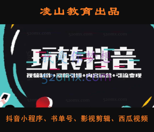 凌山教育:玩转抖音赚钱项目