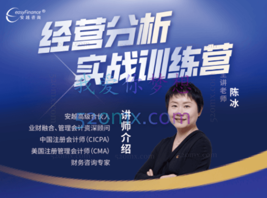 安越咨询陈冰:经营分析实战训练营