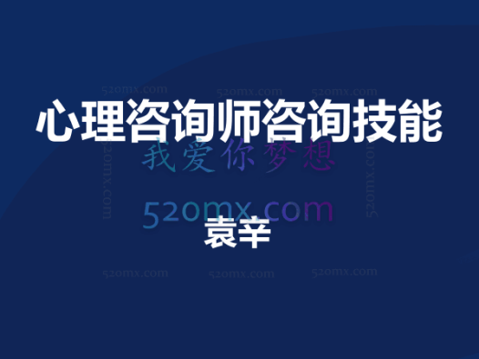袁辛:心理咨询师咨询技能