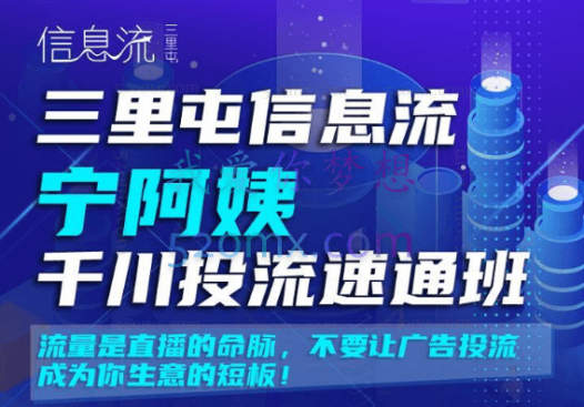 三里屯信息流宁阿姨·千川投流速通班