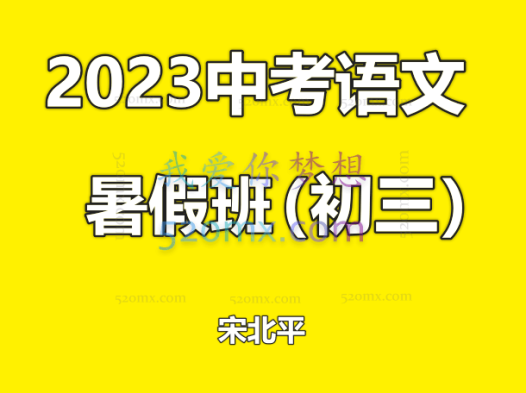 2023中考语文宋北平暑假班(初三)