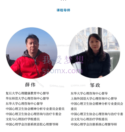 薛伟 邹政：精神动力取向临床病理心理学解析与案例督导课