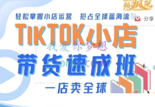 短视频疯人院TikTok Shop带货速成班(备战全球流量)
