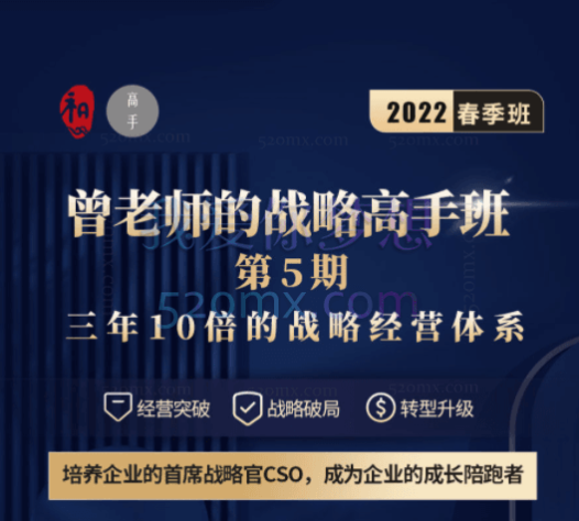 高手知路:曾老师的战略高手班(第5期)