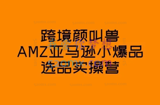 跨境颜叫兽:AMZ亚马逊小爆品选品实操营200+电商选品细分类目推荐价值7998元。