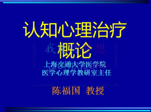 陈福国:认知疗法