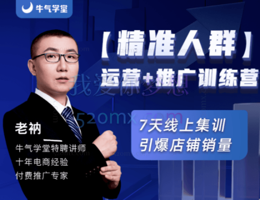 牛气学堂老衲【精准人群】运营+推广训练营