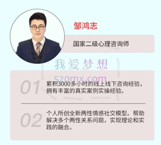 邹鸿志爱情读心术(认知)