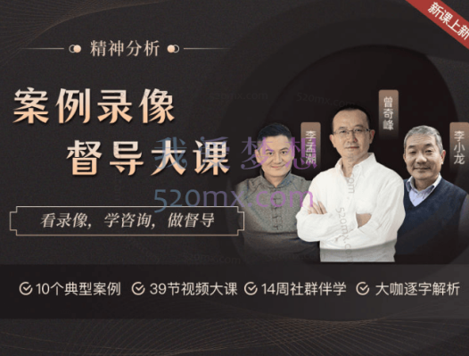 精神分析案例录像督导大课