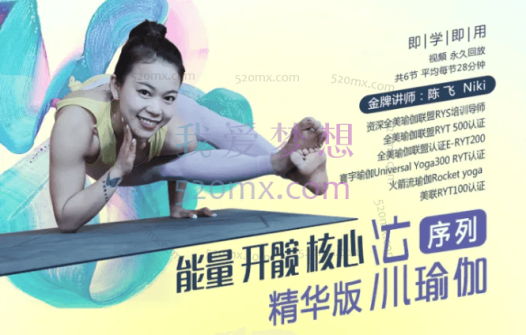 能量流 | 开髋流 | 核心流瑜伽序列 · 精华版成品编排课 金牌导师 陈飞亲授