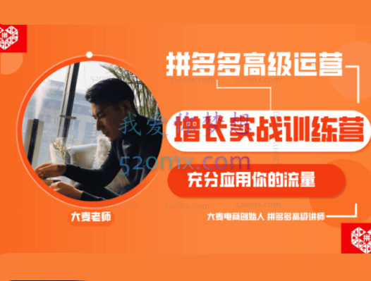 大麦电商说:拼多多单品爆款打造课程