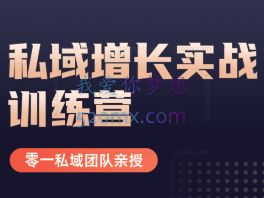 零一私域/馒头商学院:私域增长实战训练营