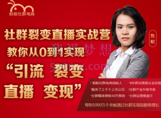 蚂蚁社群电商·社群裂变直播实战营