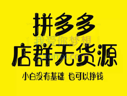 店群大咖汇：拼多多店群无货源，小白没有基础也可以赚钱