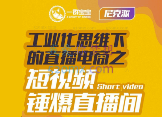 Nick·工业化思维下的直播电商,价值6980元!