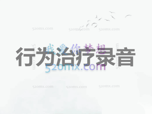 陈福国:行为治疗录音