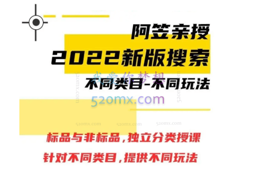 阿笠2022新搜索玩法实操+旧搜索实操内训(1-9)期,价值3980元