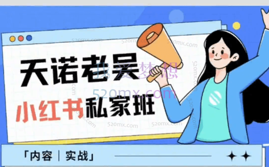 天诺老吴:小红薯【私家课】0-1小白运营认知提升
