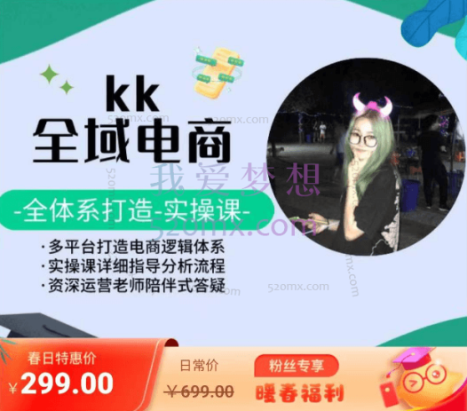 kk全域电商：全体系打造小红书、抖音、拼多多等平台实操课