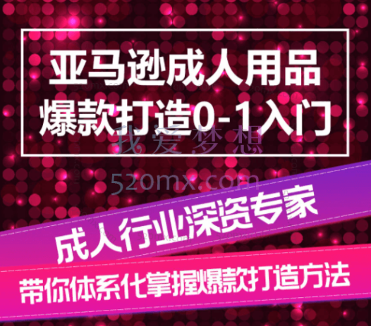 亚马逊成人用品爆款打造0-1入门