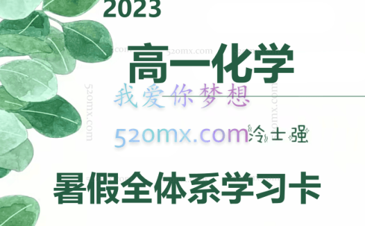 有道2023高一化学冷士强暑假全体系学习卡(规划服务)