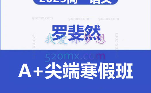 罗斐然 2023高一语文 A+尖端寒假班