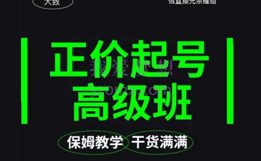 大致－保姆级正价起号详细教程