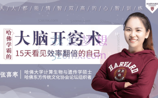 哈佛学霸的大脑开窍术：告别杂念、坏情绪，15天看见效率翻倍的自己！
