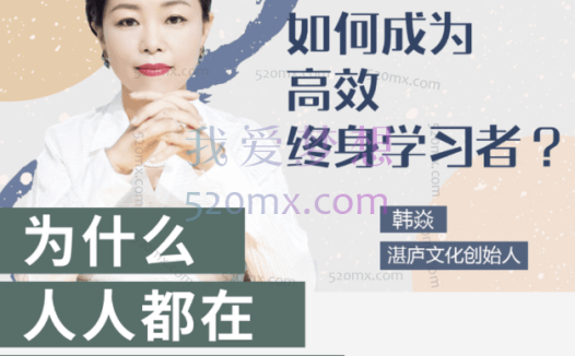 韩焱·给职场人的终身学习课,如何成为真正高效的学习者