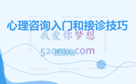 贾晓明:心理咨询入门和接诊技巧